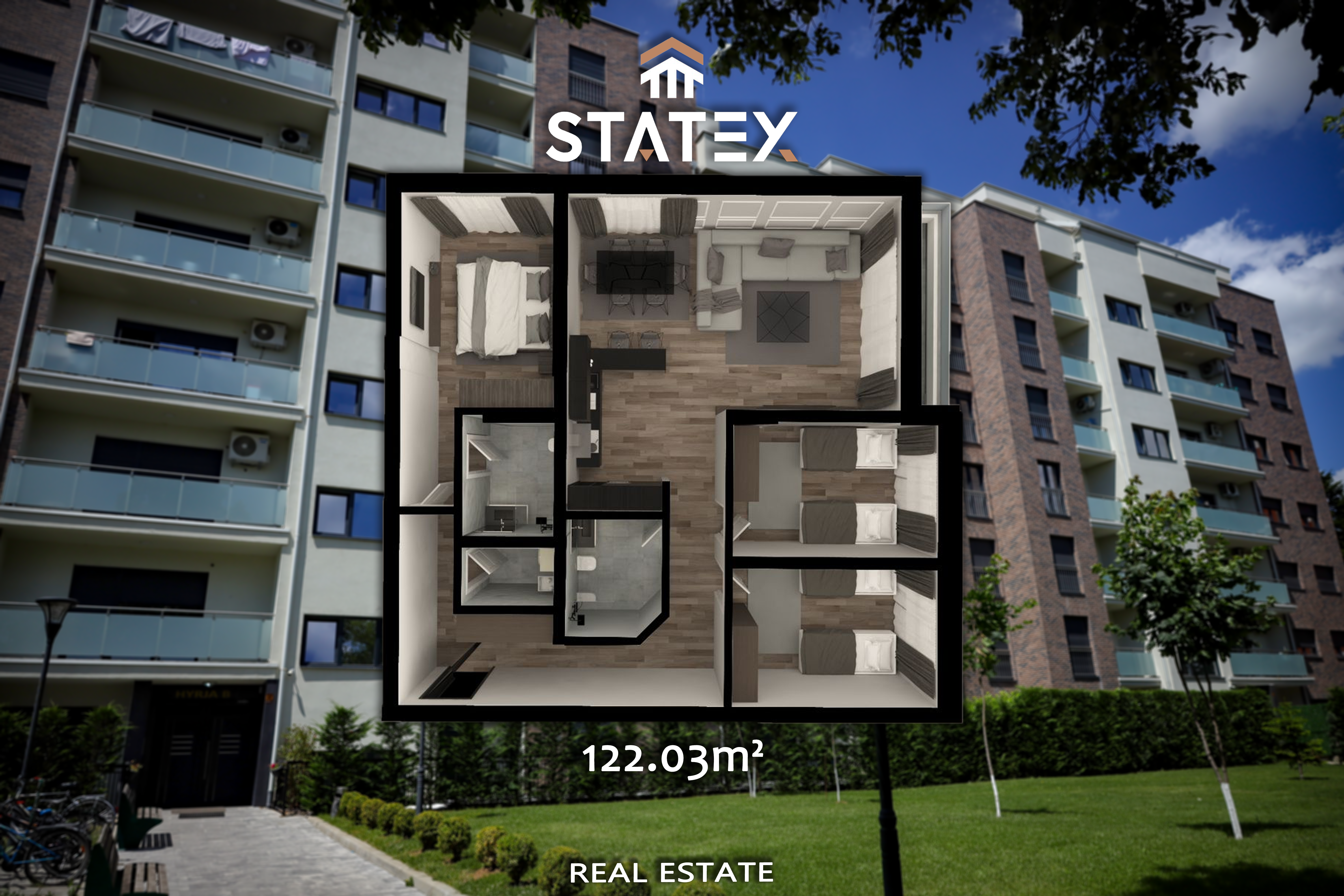 Plani 3D - 122.03m²