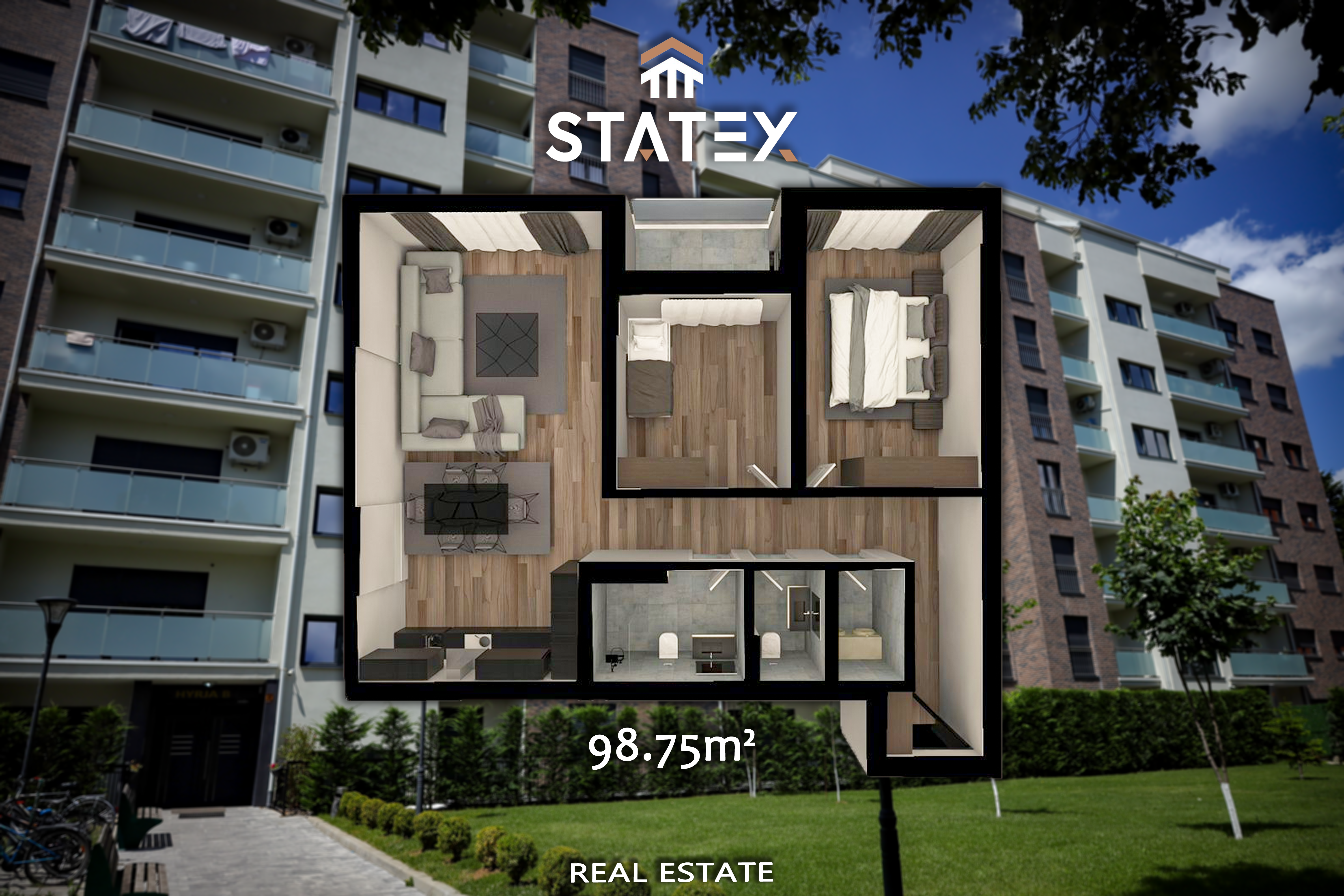 Plani 3D - 98.75m²