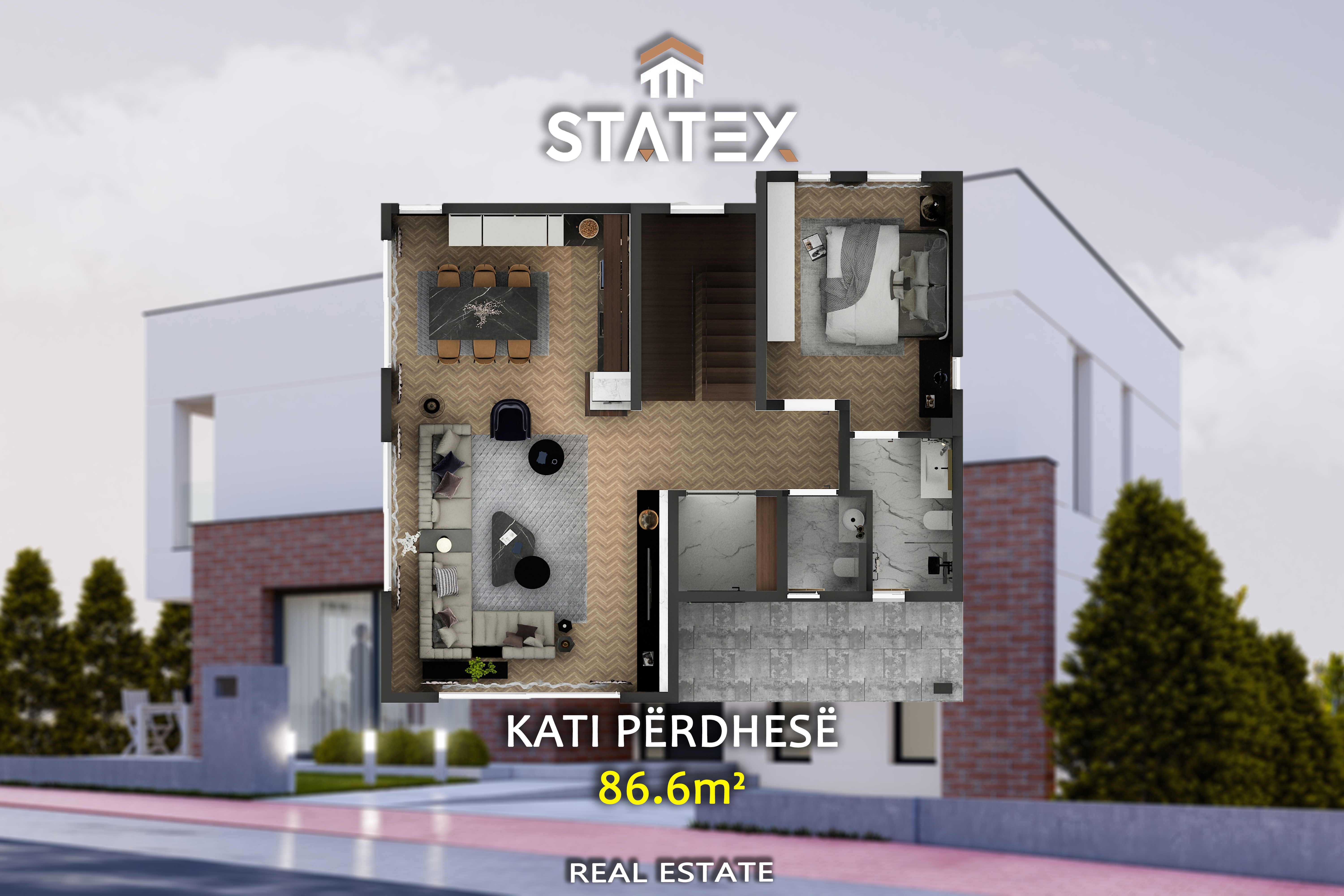 Përdhesa 86.6m²